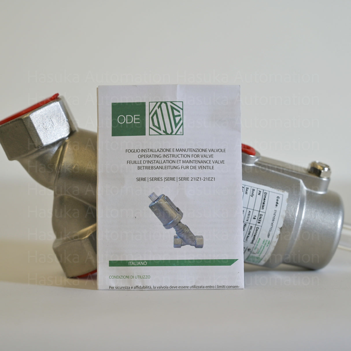 21IZ1DS1ATT0252BP Angle Seat Valve Ode