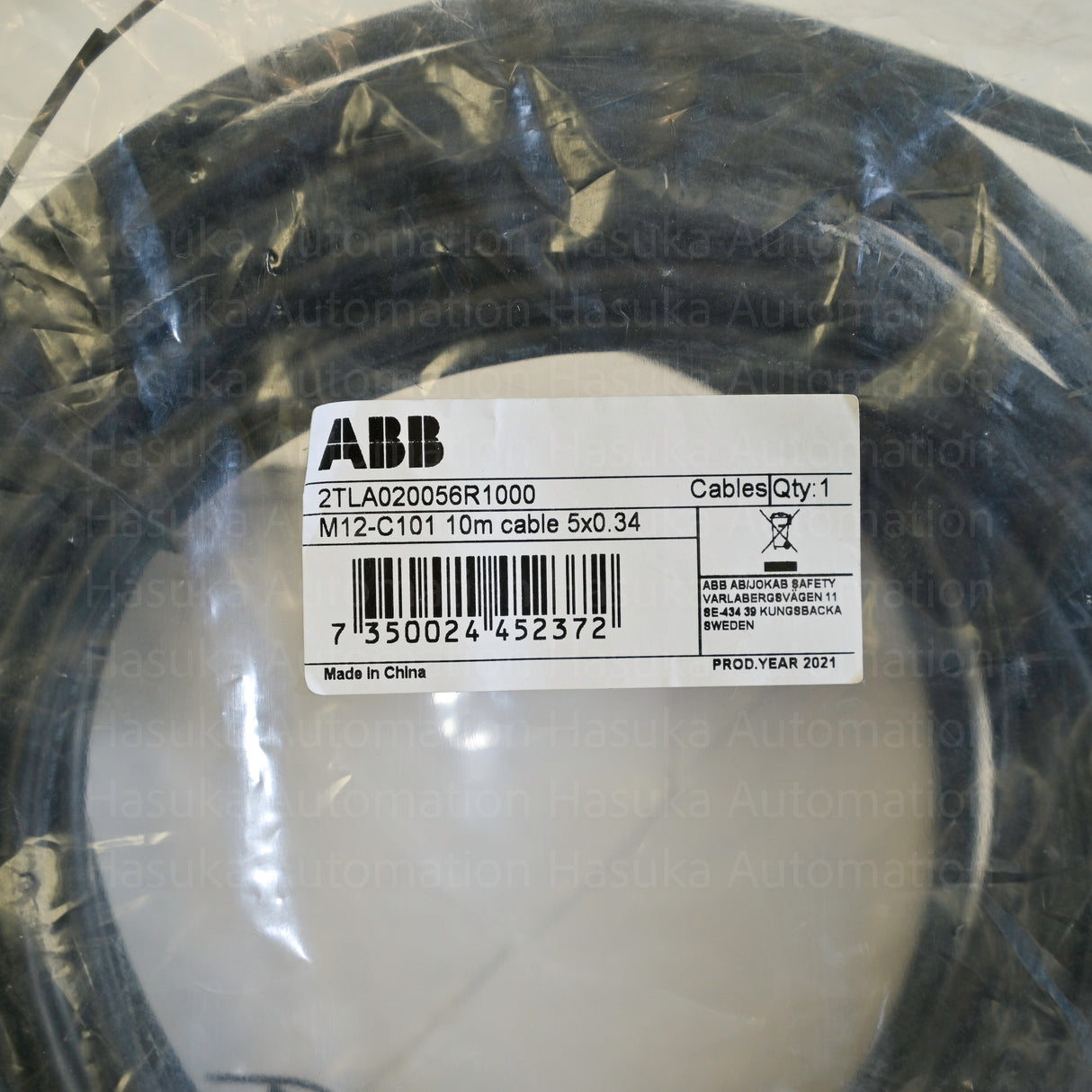 2TLA020056R1000 M12-C101 Sensor Actuator Cable ABB