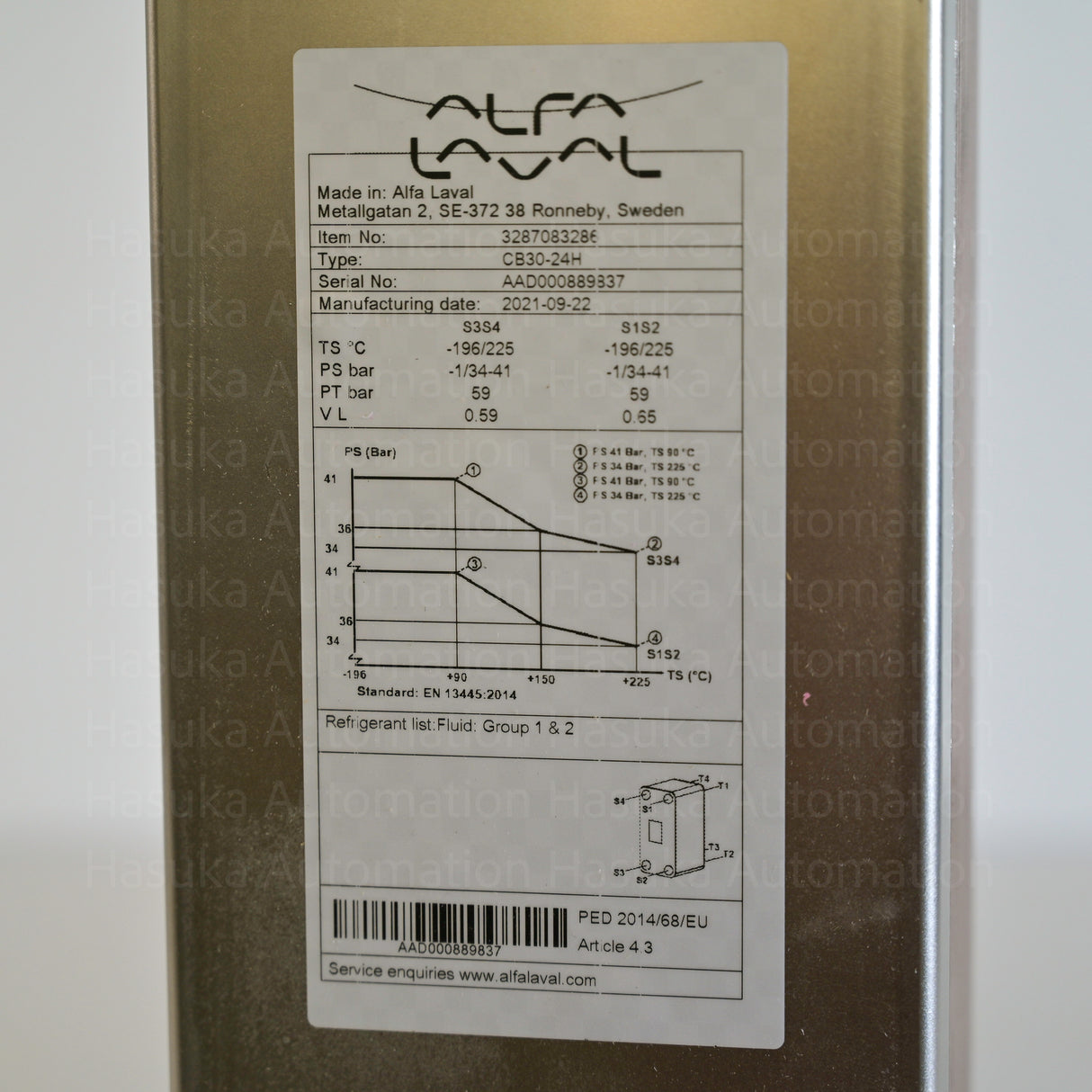 3287083286 CB30-24H Plate Heat Exchanger Alfa Laval