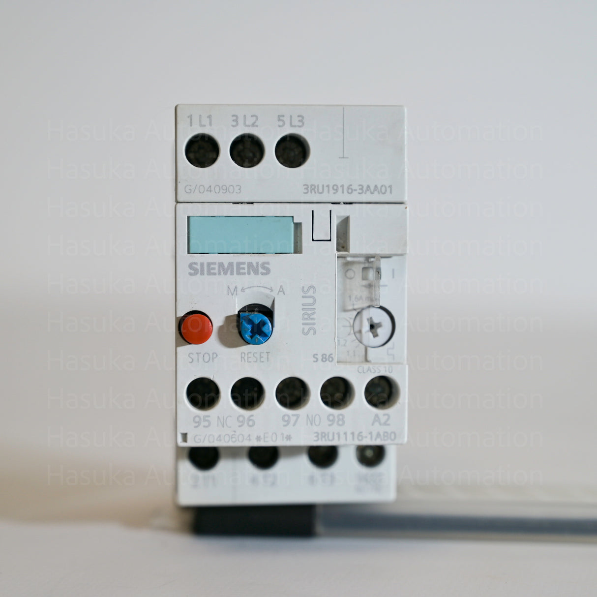 3RU1116-1AB0 Overload Relay with 3RU1916-3AA01 Siemens