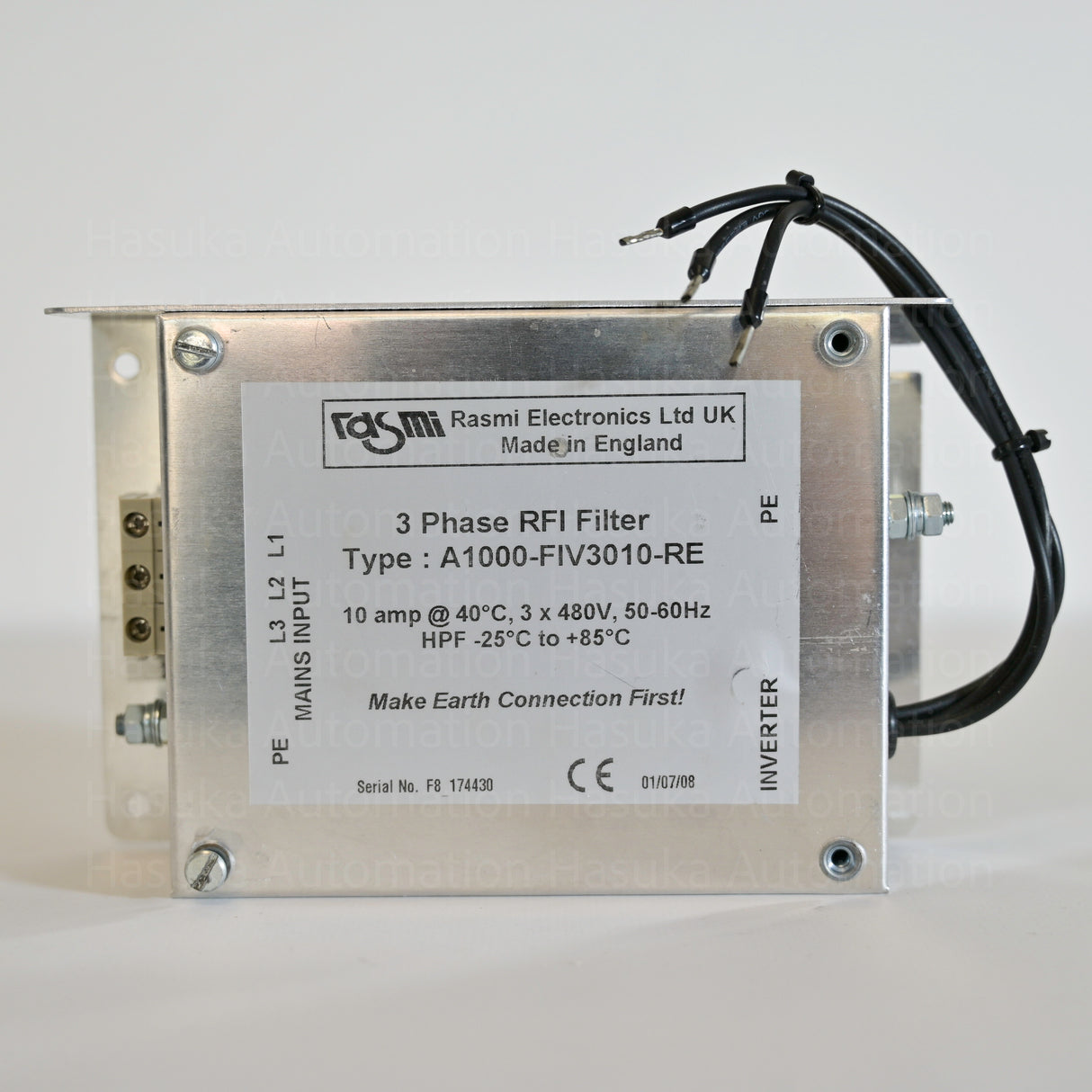 A1000-FIV3010-RE 3 phase RFI Filter Rasmi