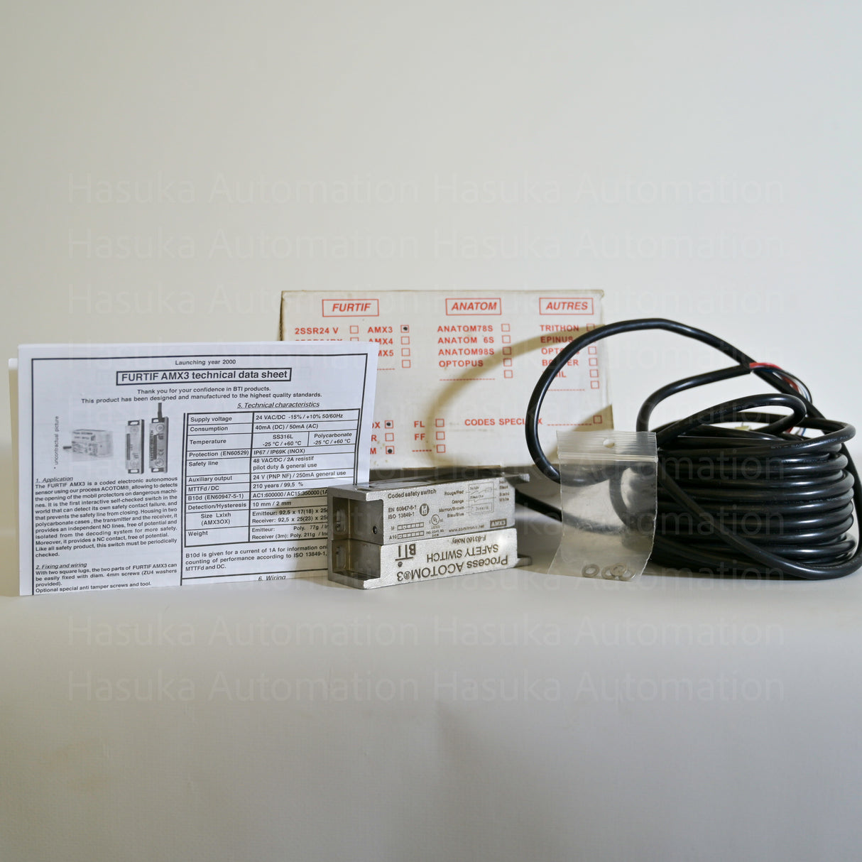 AMX3/V2A INOX-12M Non Contact Coded Safety Switch Comitronic BTI