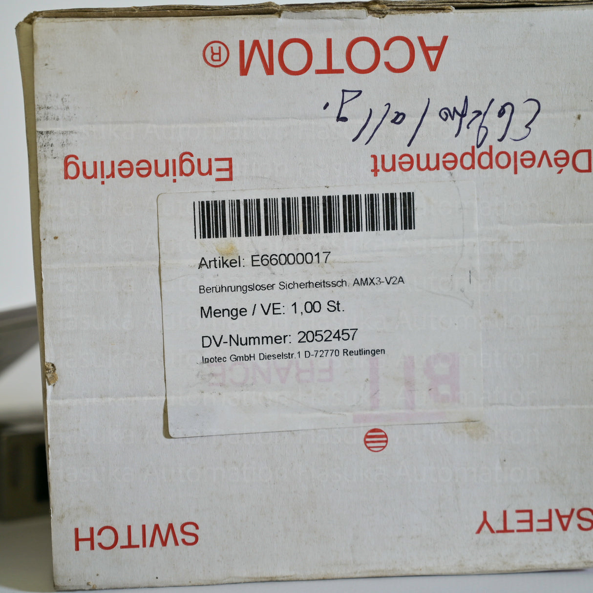 AMX3/V2A INOX-12M Non Contact Coded Safety Switch Comitronic BTI