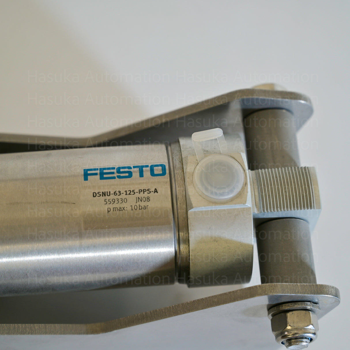DSNU-63-125-PPS-A 559330 Round Cylinder Festo & Heavy-Duty Stainless Steel Bracket Assembly