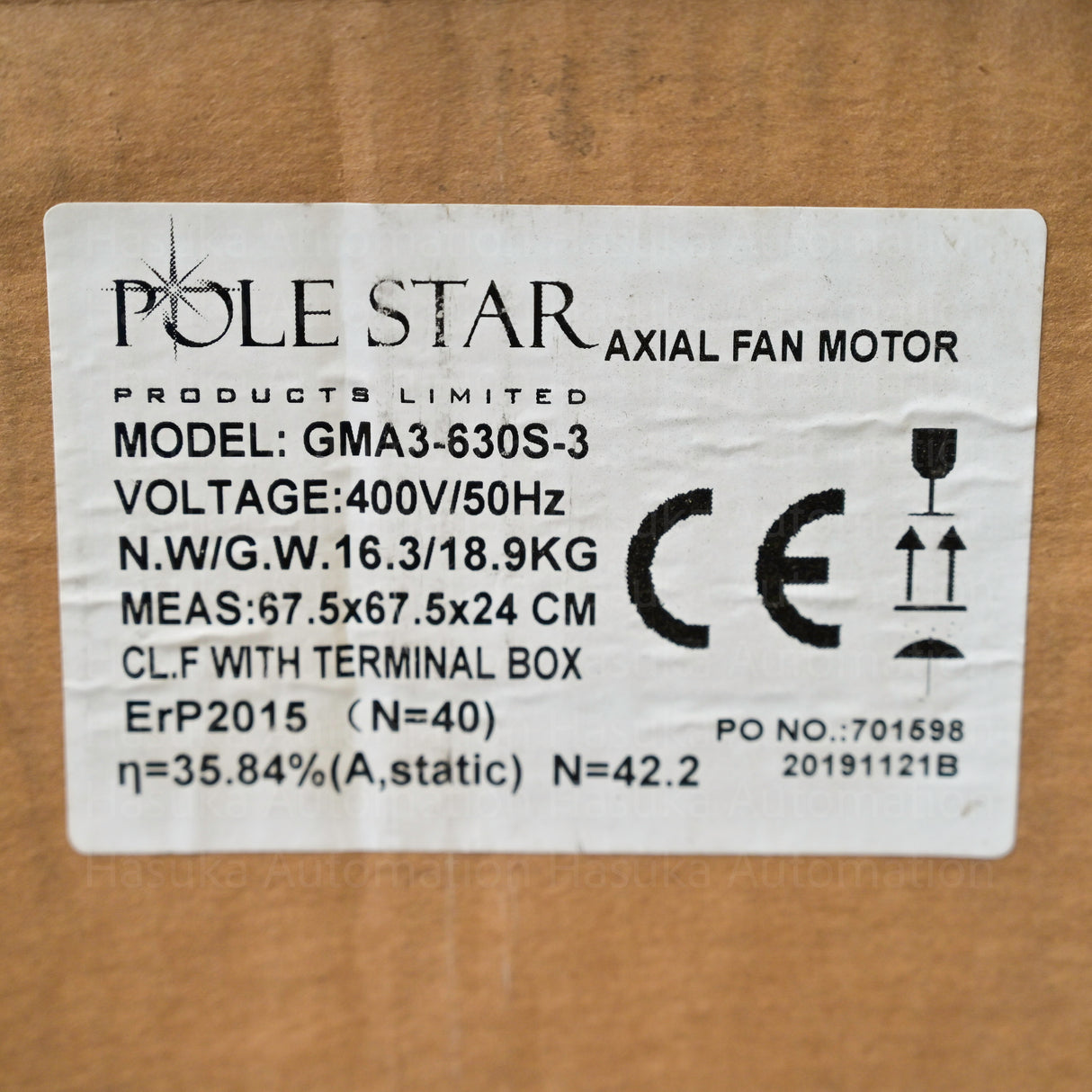 GMA3-630S-3 POLE STAR Axial Fan Motor