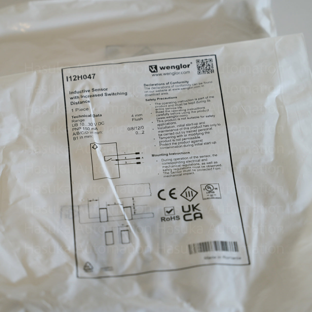 I12H047 Inductive Sensor Wenglor