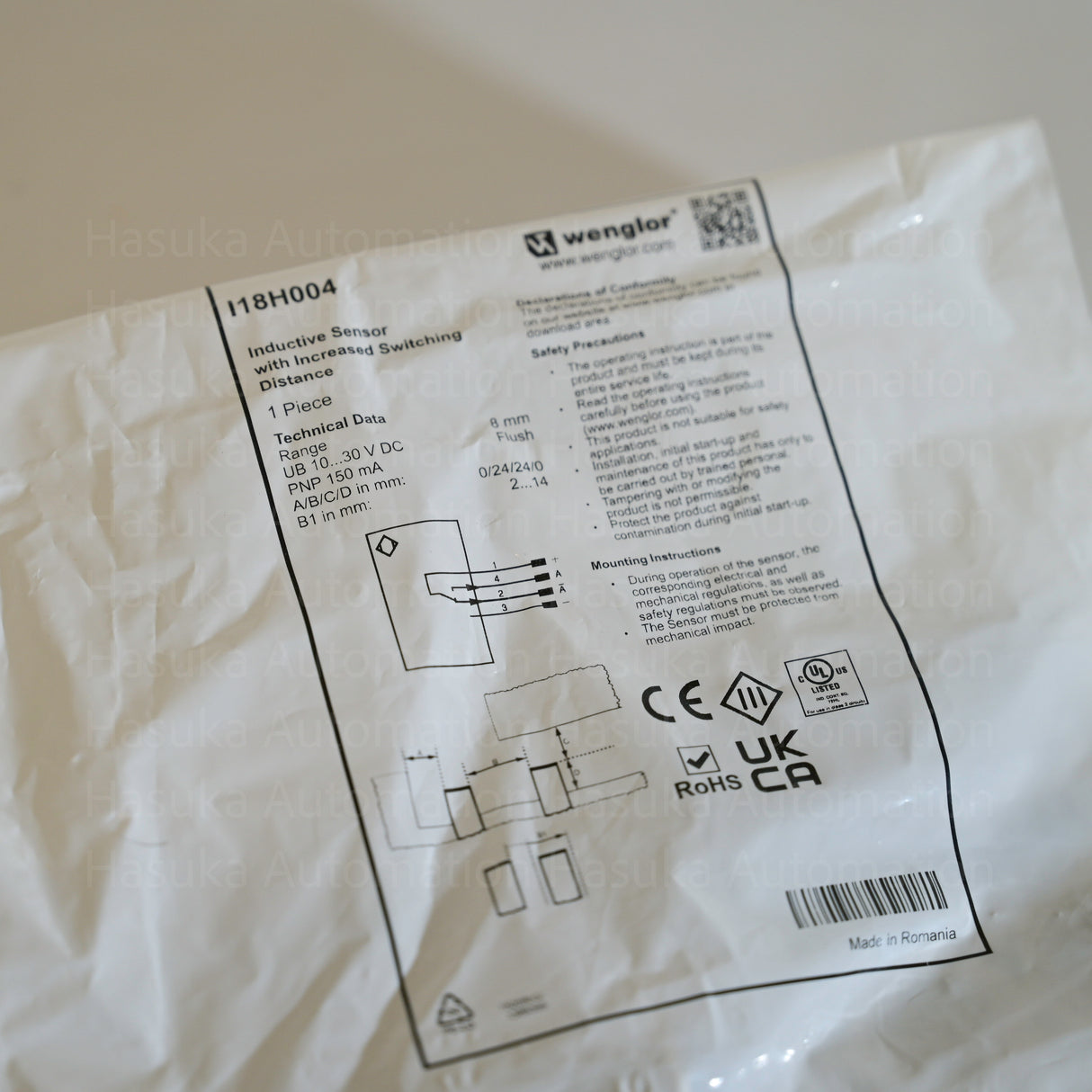 I18H004 Inductive Sensor Wenglor