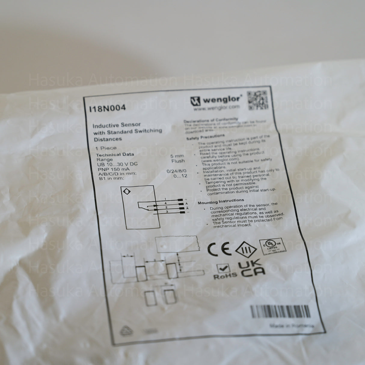 I18N004 Inductive Sensor Wenglor