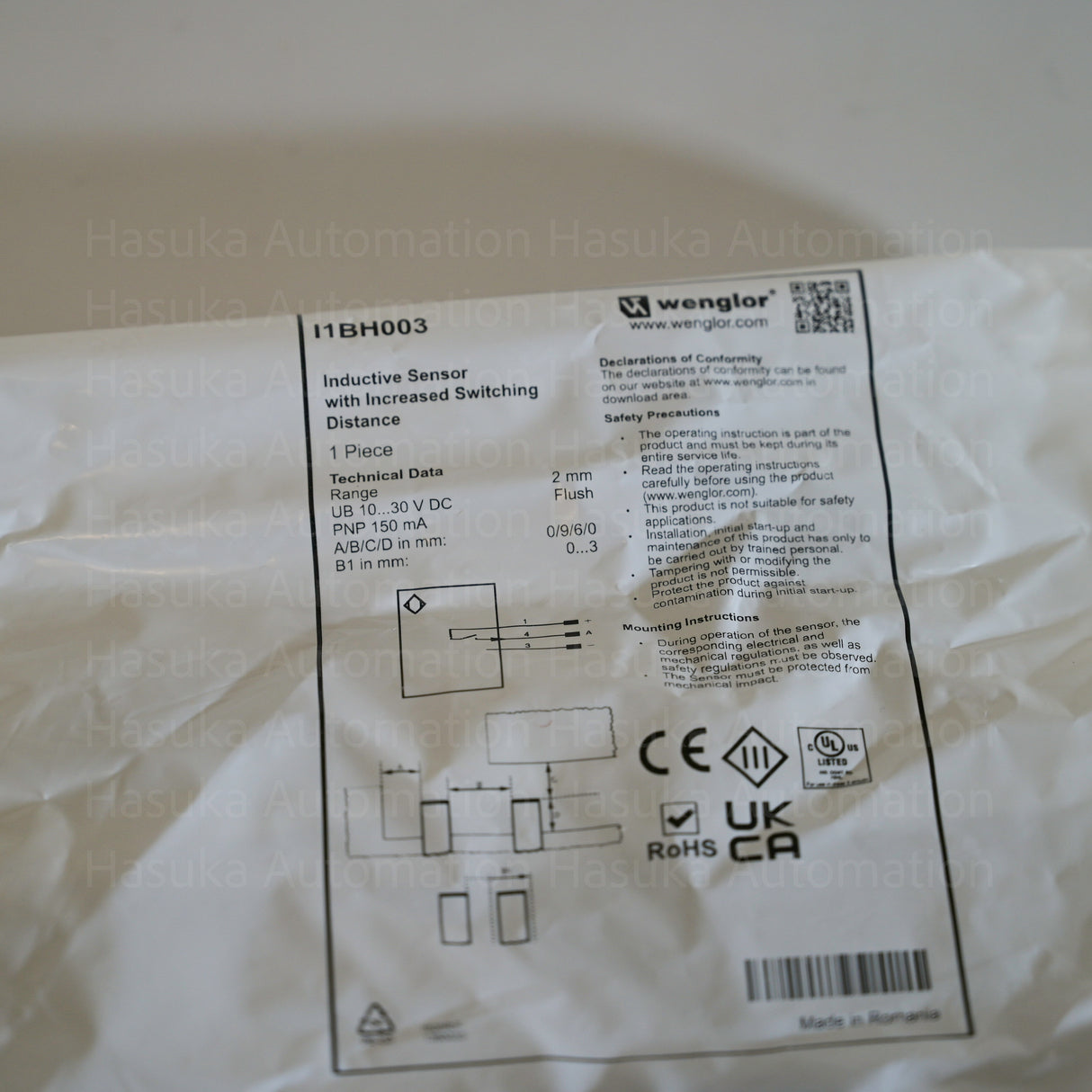 I1BH003 Inductive Sensor Wenglor