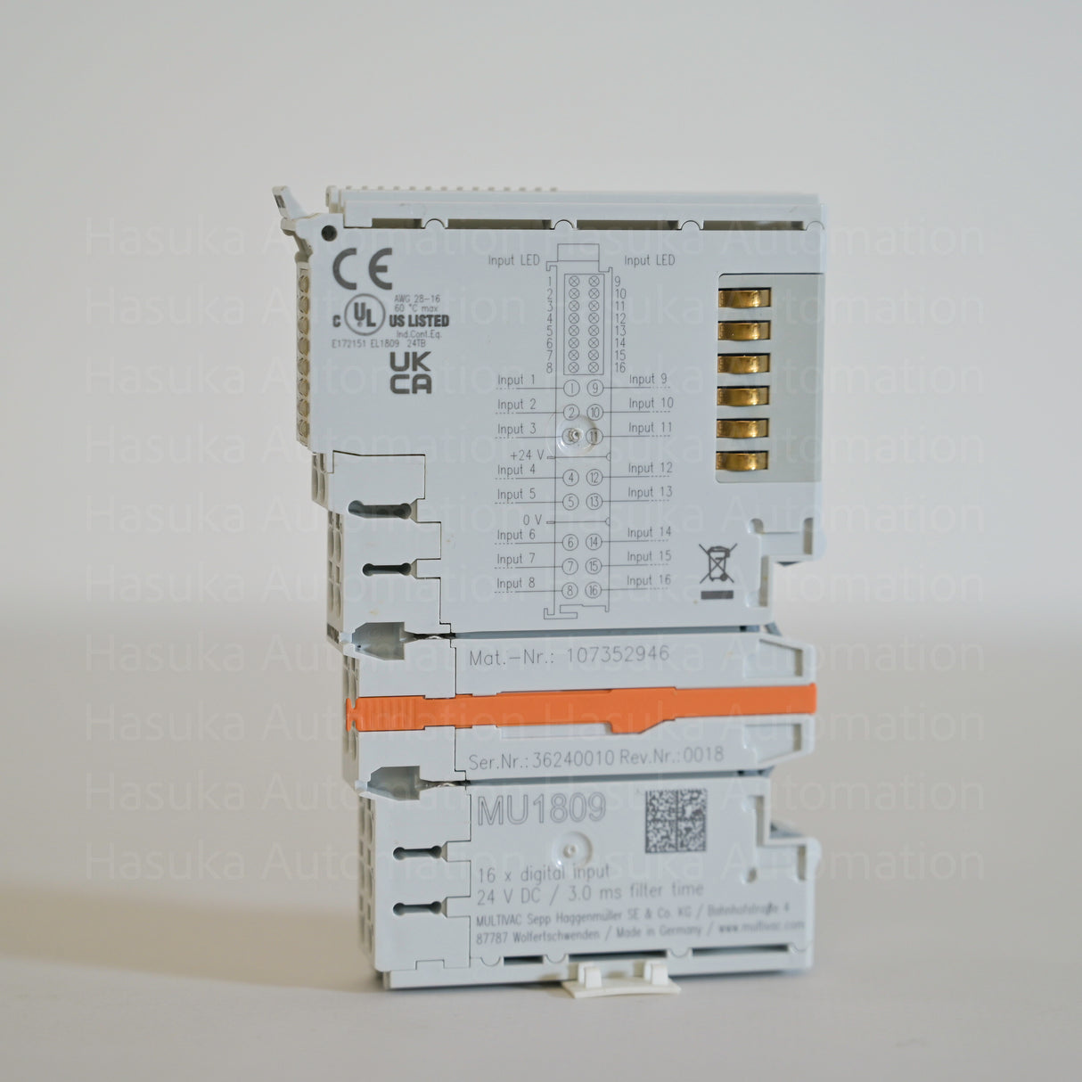 MU1809 107352946 EtherCAT Digital Input Multivac