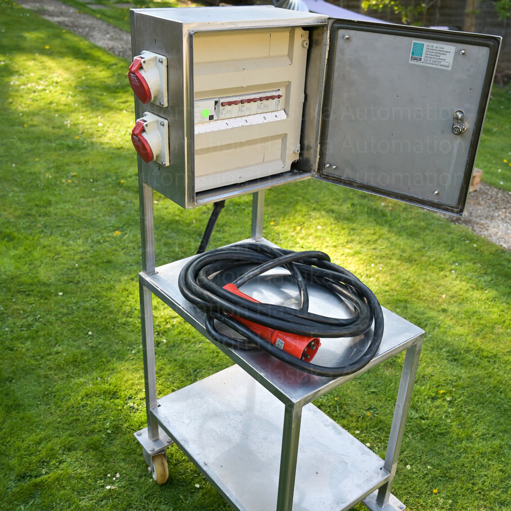 3 X 16A 3 Phase /2 X 16A Single Phase Electrical Panel Distribution Board Trolley on Wheels