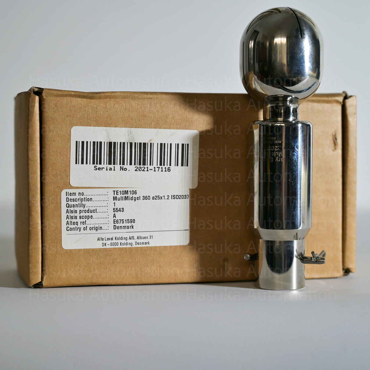 TE10M106 Rotary Spray Head 360 degrees CLIP 1" MULTIMIDGET Alfa Laval