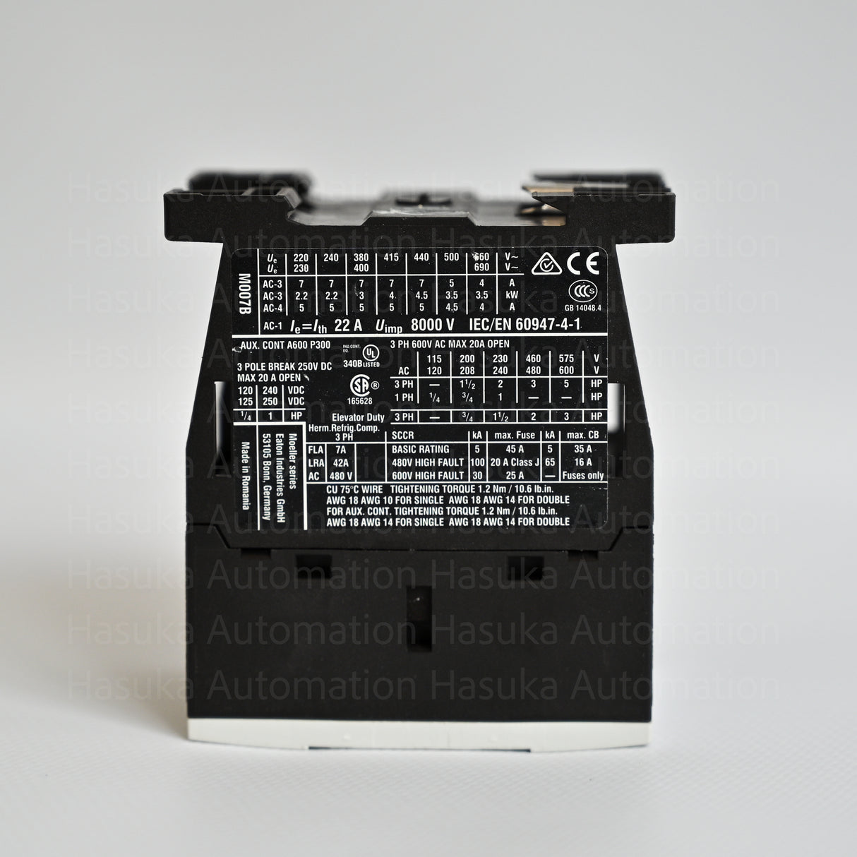 Eaton 276600 DILM7-01 XTCE007B01 Contactor