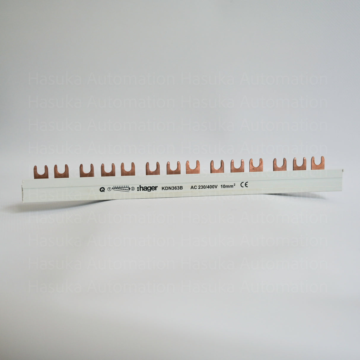 Hager KDN363B Insulated Busbar 3P 63A fork 10mm2