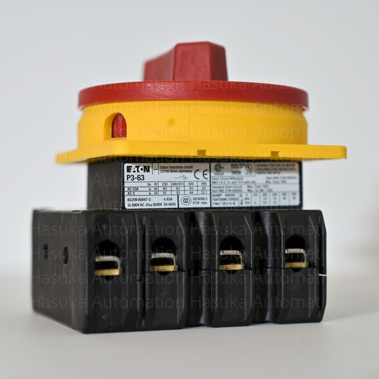  63 A capacity and 3 poles + N