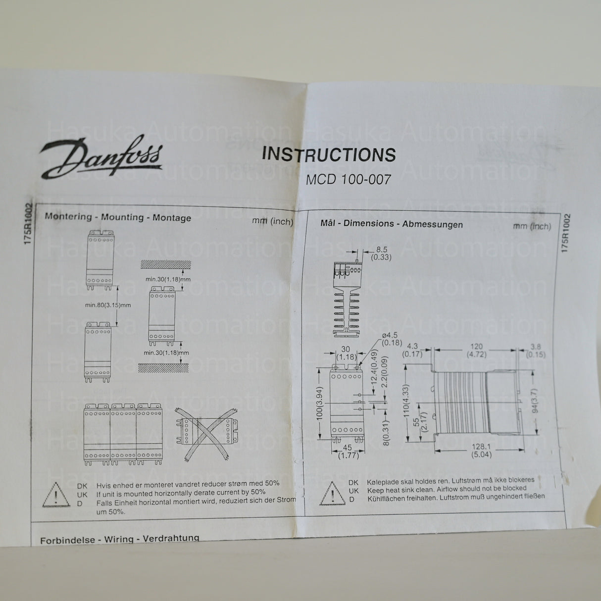 175G4005 MCD 100-007 Sanftanlaufgerät Danfoss