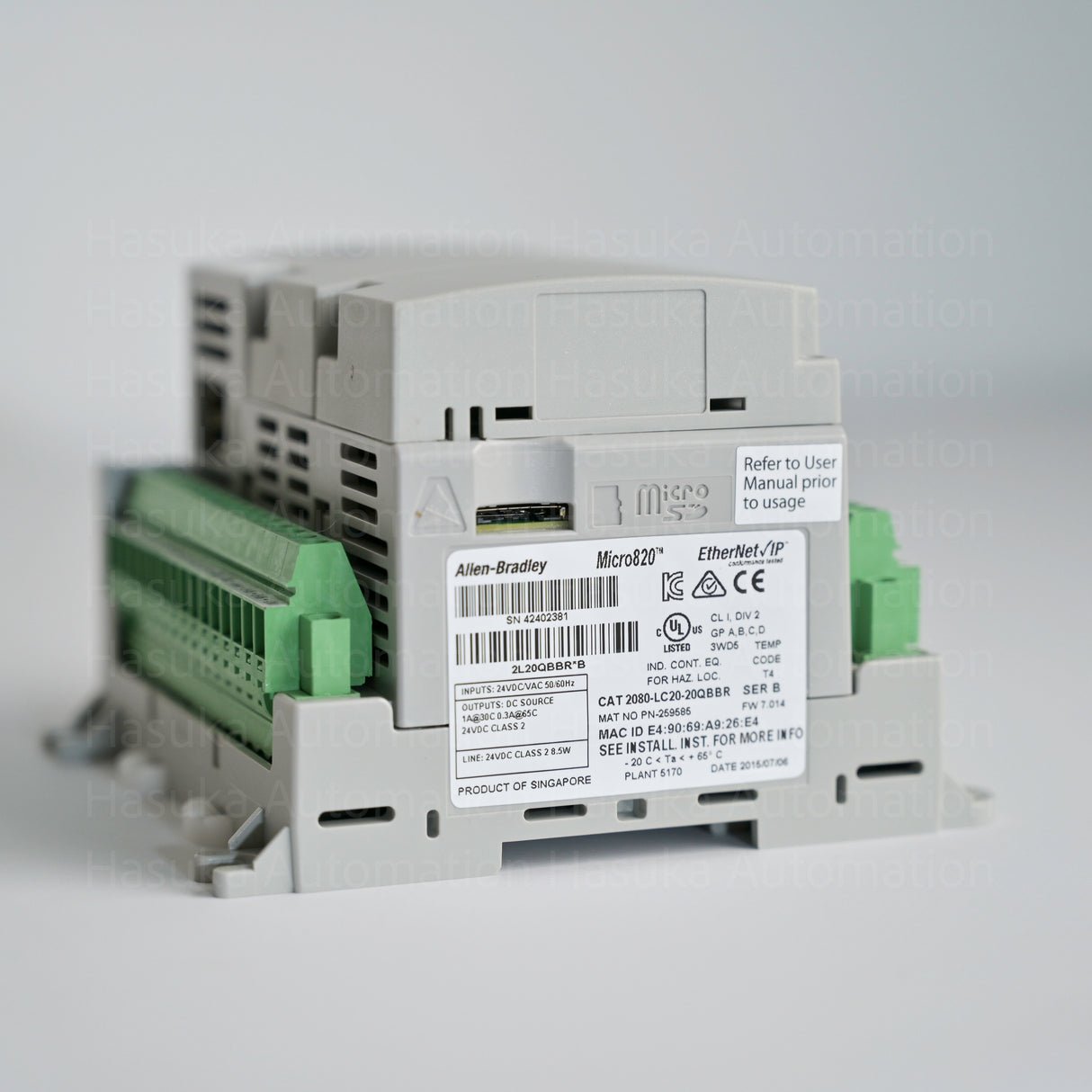 2080-LC20-20QBB Micro820 Allen-Bradley PLC