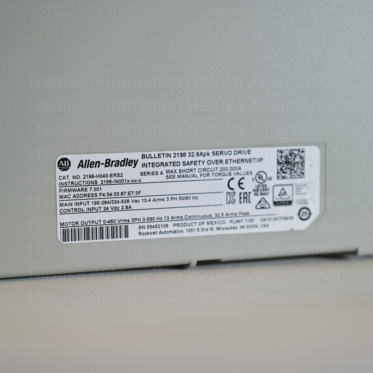 2198-H040-ERS2 Servo Drive Allen Bradley
