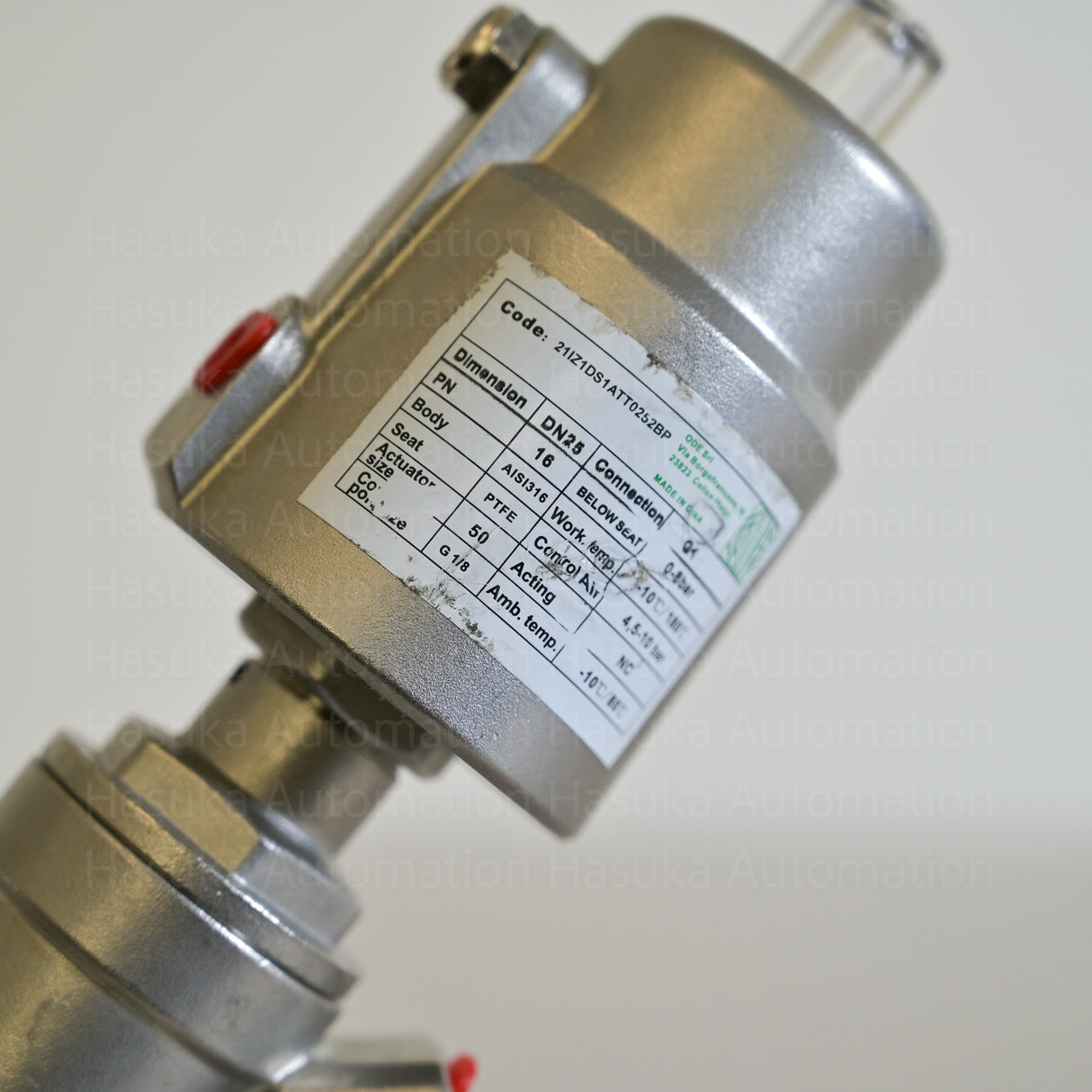 21IZ1DS1ATT0252BP Angle Seat Valve Ode