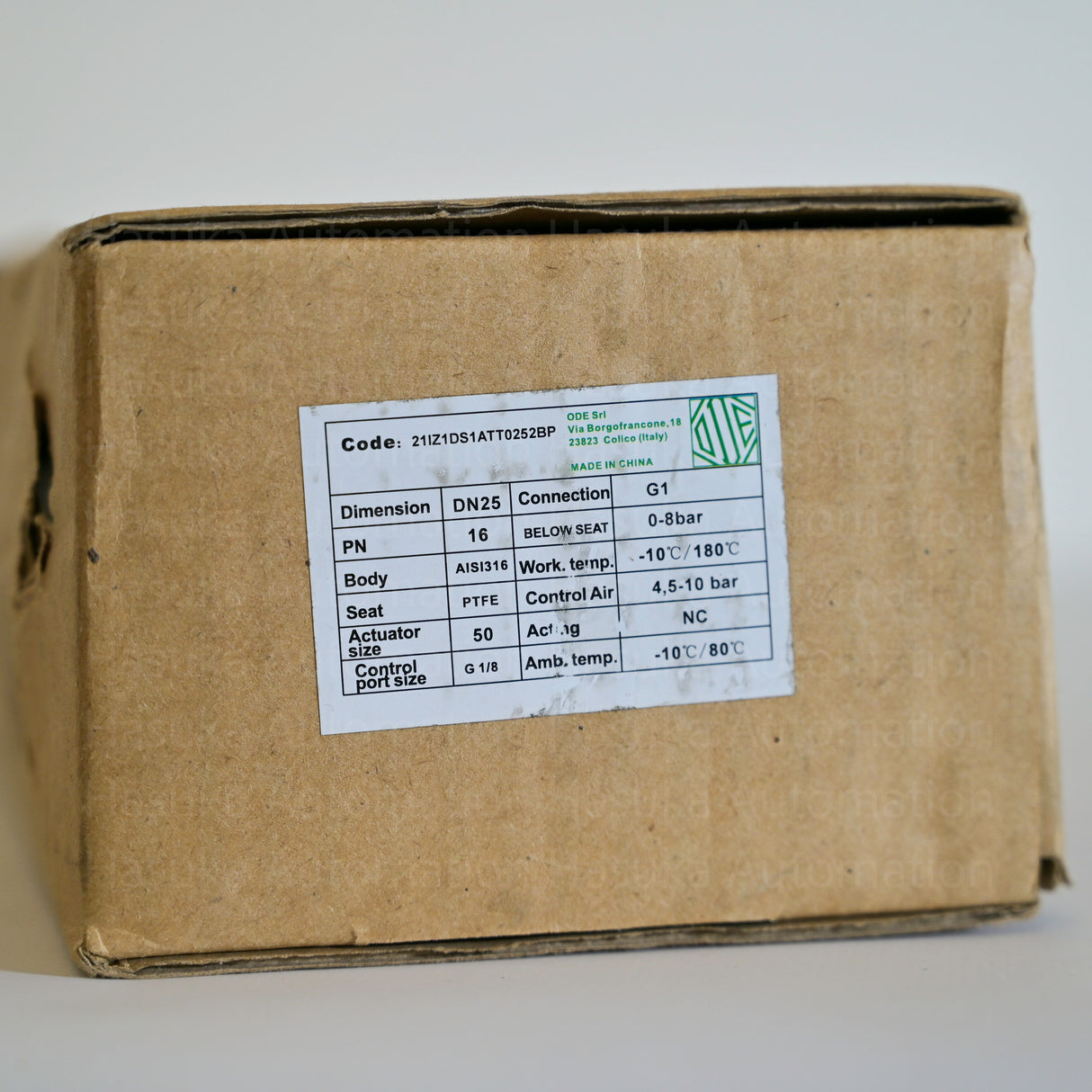 21IZ1DS1ATT0252BP Angle Seat Valve Ode