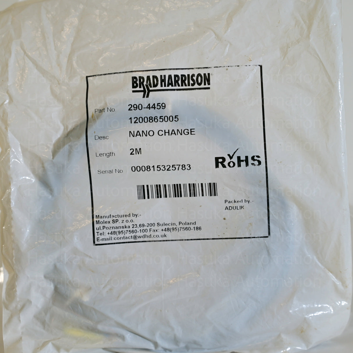 290-4459 Sensor Actuator Cable Brad Harrison
