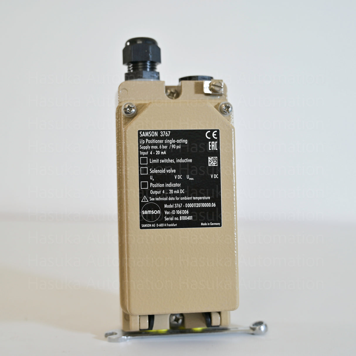3767-00001120110000.06 Electropneumatic Positioner Samson