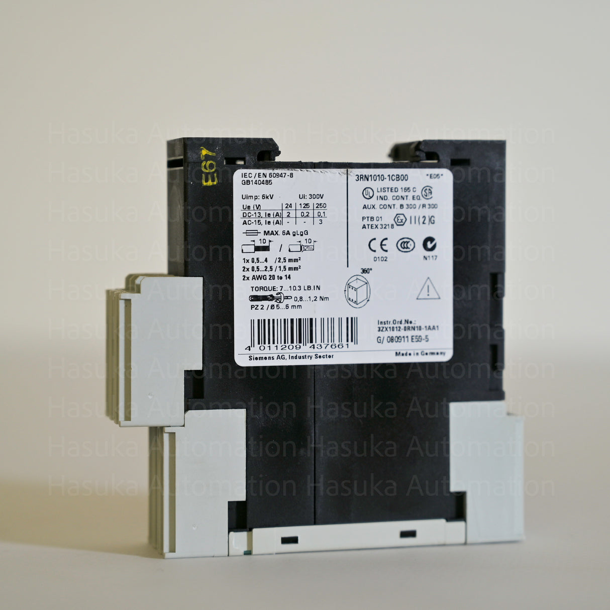 3RN1010-1CB00 Thermistor Motor Protection Relay Siemens