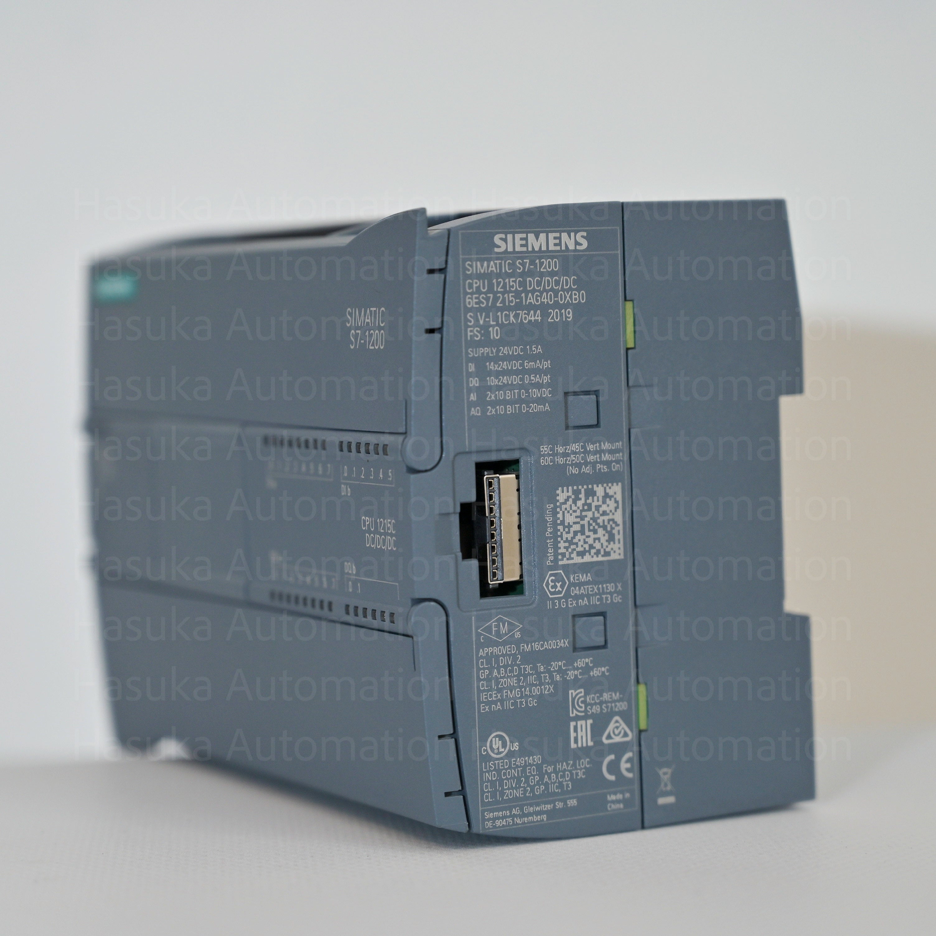 6ES7215-1AG40-0XB0 Simatic S7-1200 CPU PLC Siemens – Hasuka Automation