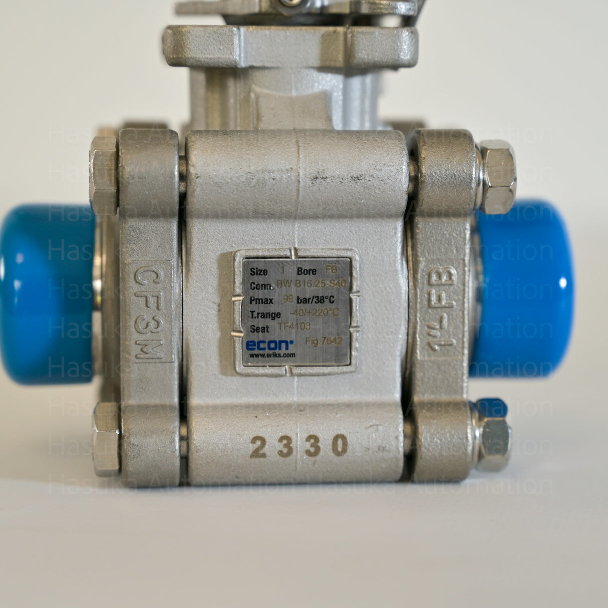 Fig. 7642 SS/TF 4103/FPM (FKM) B16.25 S40 33.4mmx3.4mm 1" (25) Ball Valve Econ