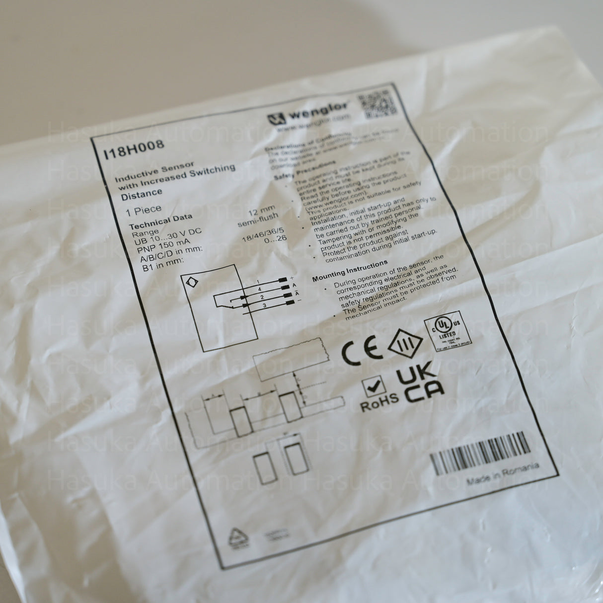 I18H008 Inductive Sensor Wenglor