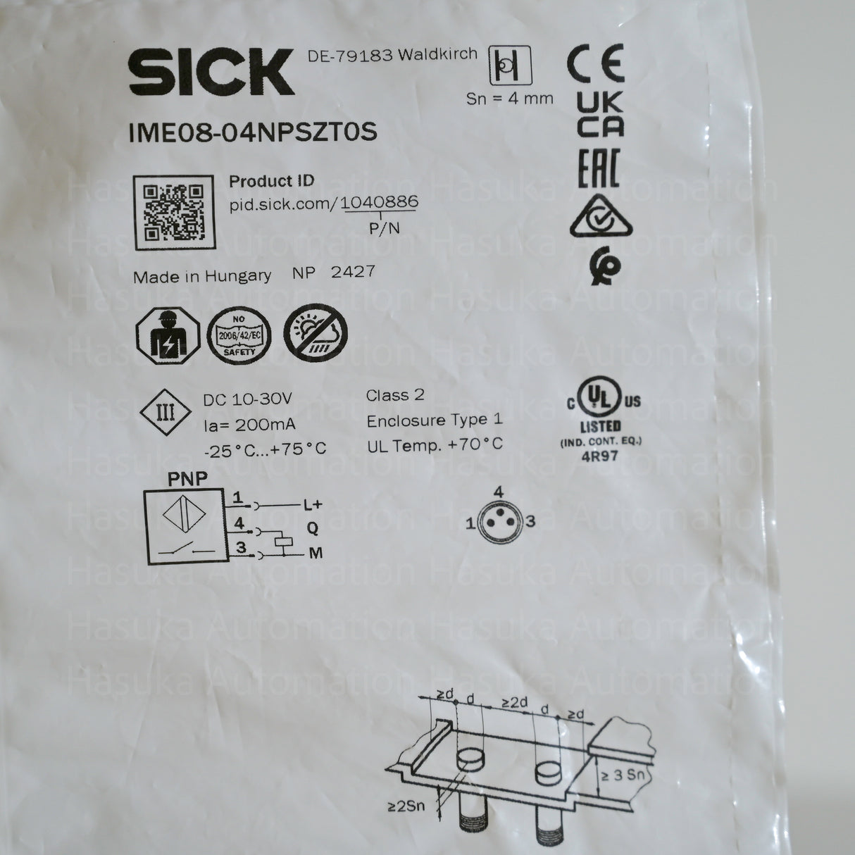 IME08-04NPSZT0S Inductive Sensor Sick