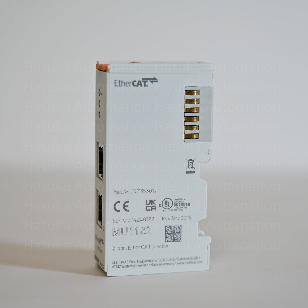 MU1122 107353017 EtherCAT Junction Module Multivac