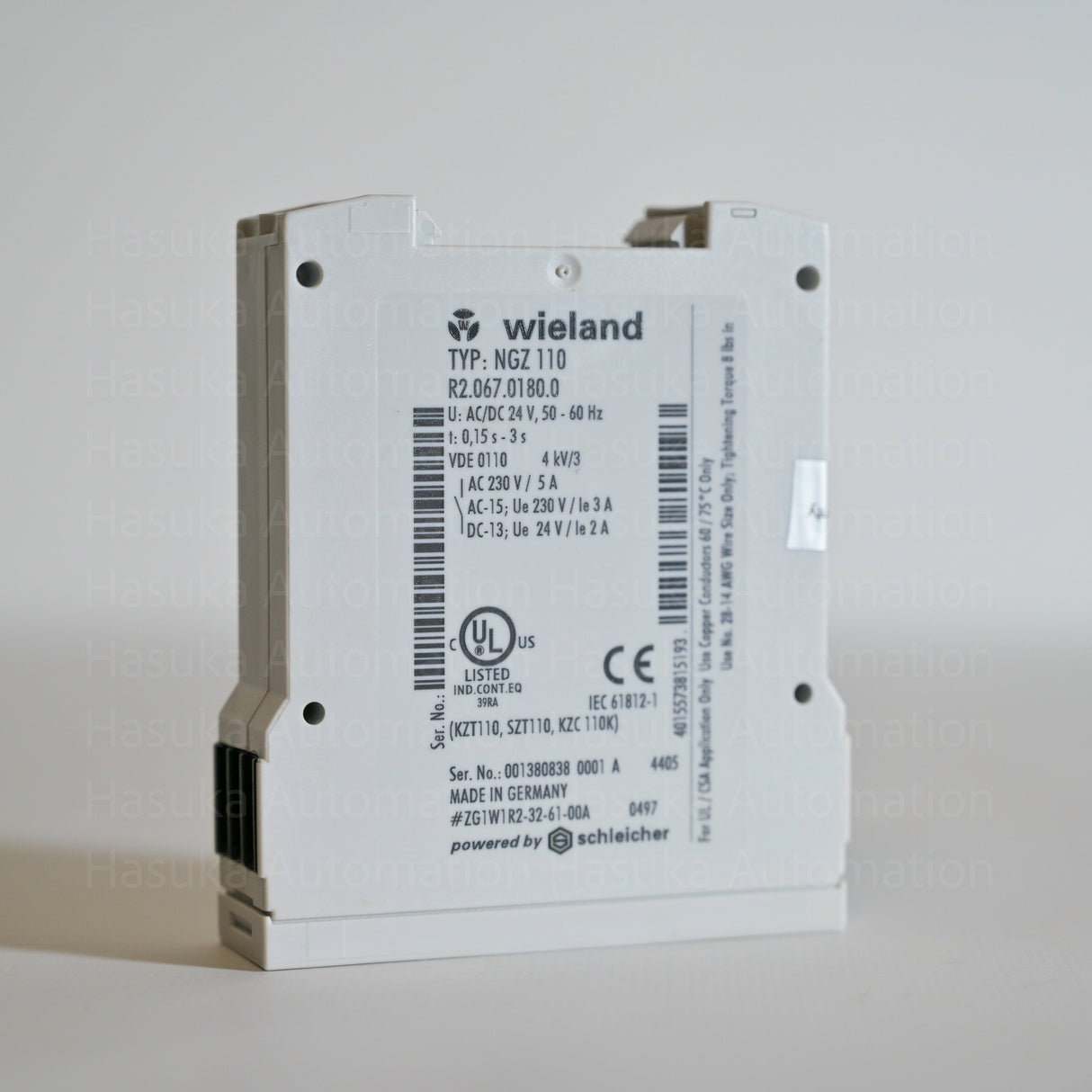 NGZ 110 R2.067.0180.0 Time Relay Wieland