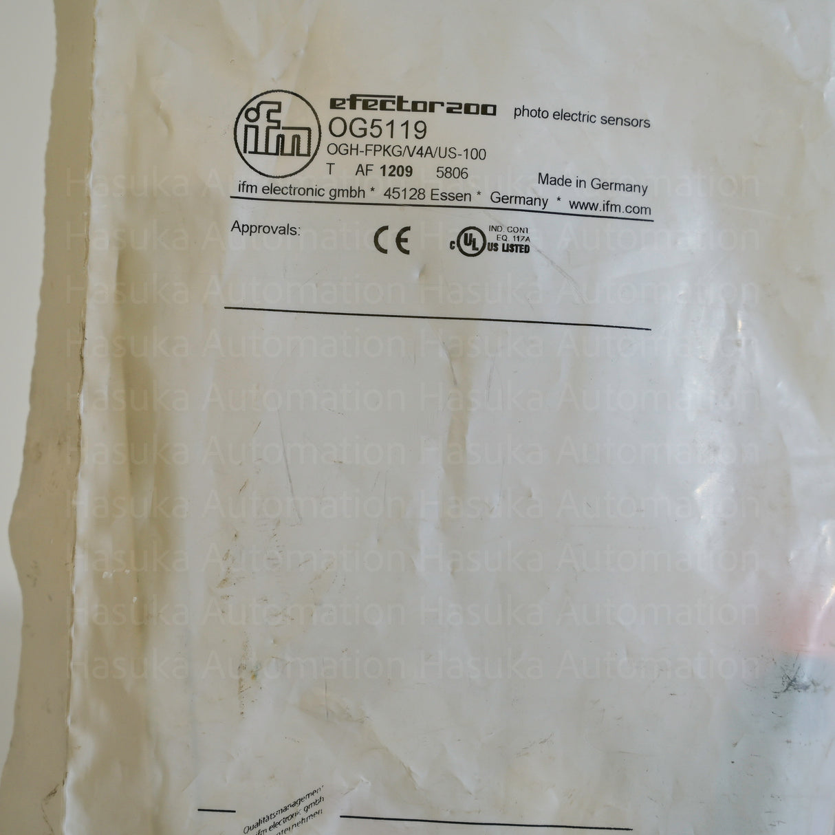 OG5119 OGH-FPKG/V4A/US-100 Sensor IFM