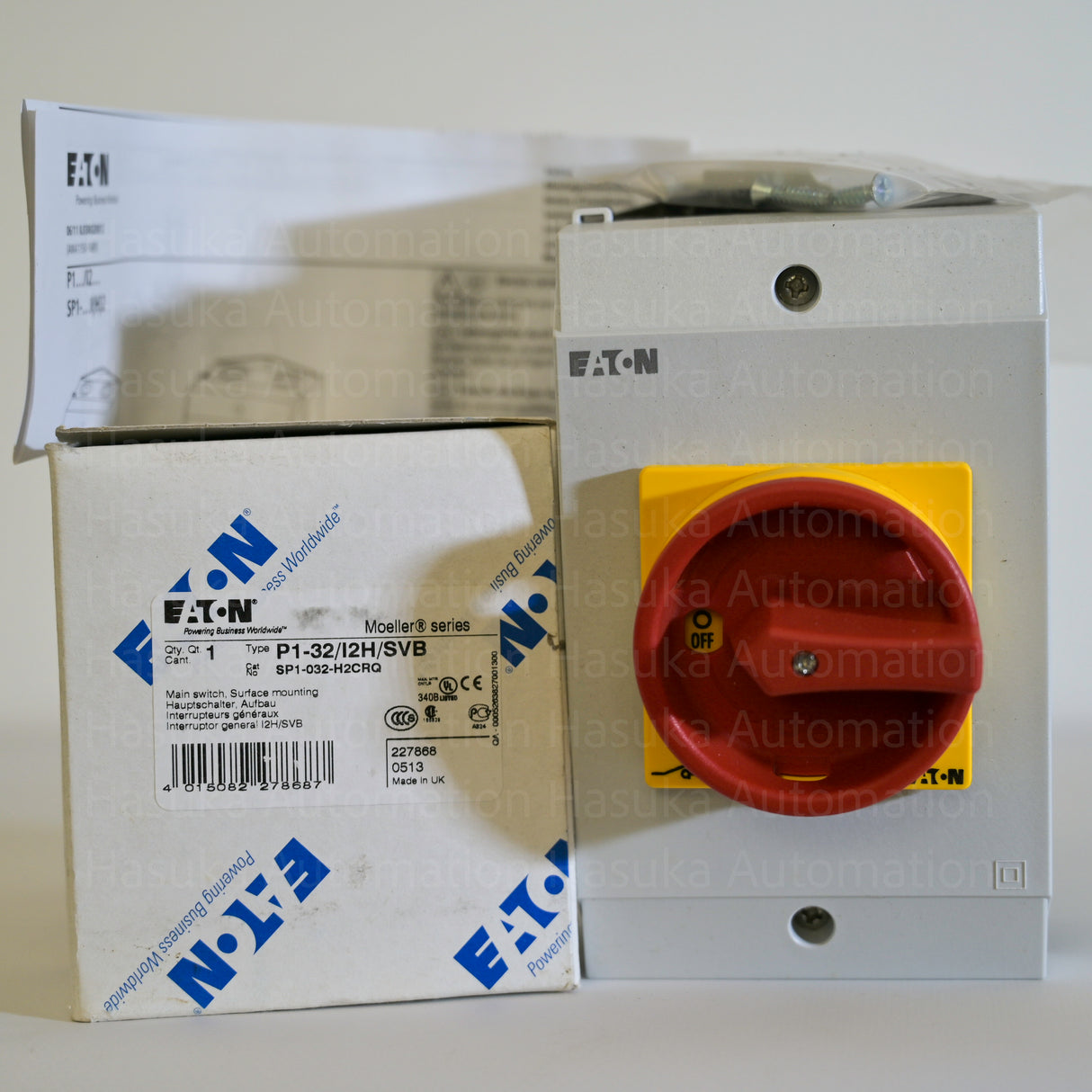 P1-32/I2H/SVB Disconnect Switch Eaton
