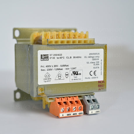 ST 250/4/23 Control and Isolating Transformer  Block