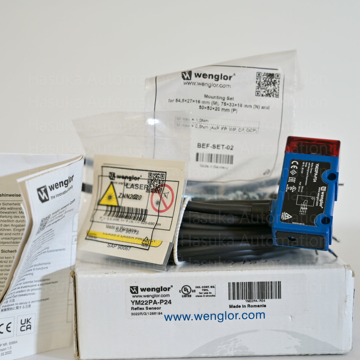 YM22PA-P24 Reflex Sensor with Background Suppression Wenglor